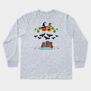 Halloween theme Kids Long Sleeve T-Shirt